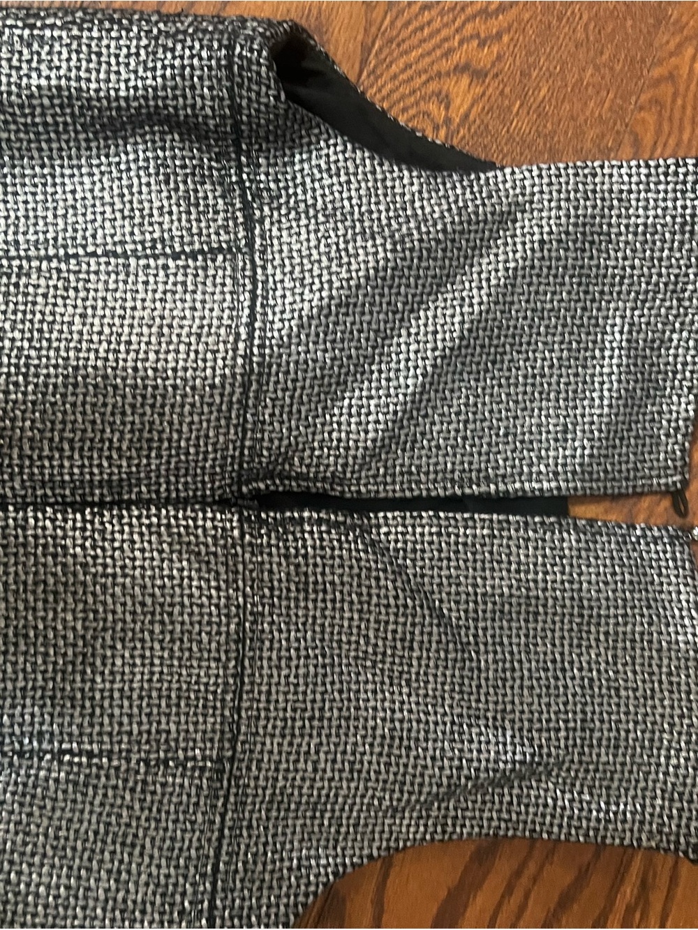 Banana Republic Black and White Textured Midi Dress